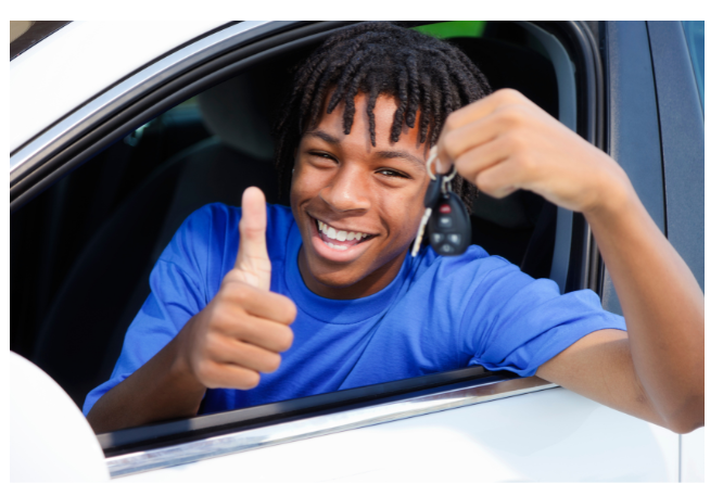 Teen driving their first car