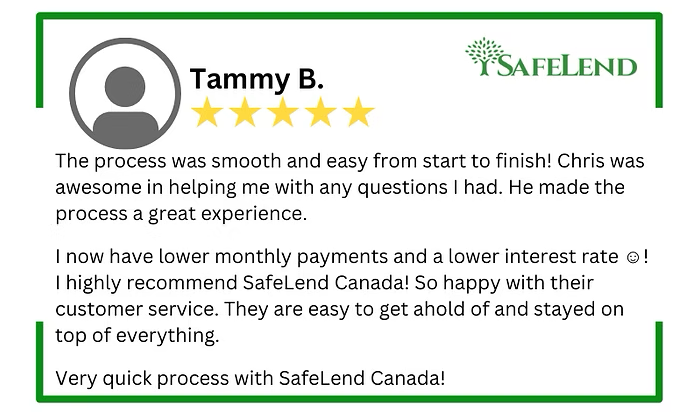 SafeLend Canada customer review